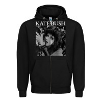 Black kate bush vintage Zipper Hoodie - linhVisuals