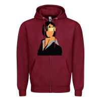 Burgundy rihanna artwork Zipper Hoodie - linhVisuals