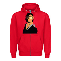 Red rihanna artwork Zipper Hoodie - linhVisuals