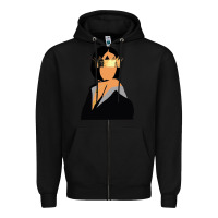 Black rihanna artwork Zipper Hoodie - linhVisuals