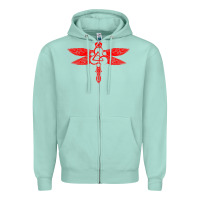 Seafoam coheed and cambria dragonfly Zipper Hoodie - linhVisuals