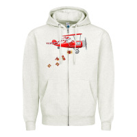 Oatmeal Heather christmas santa claus pilot flying airplane gift tee Zipper Hoodie - linhVisuals