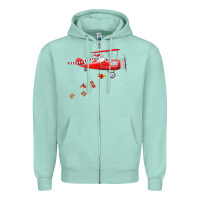 Seafoam christmas santa claus pilot flying airplane gift tee Zipper Hoodie - linhVisuals