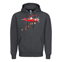 Smoke christmas santa claus pilot flying airplane gift tee Zipper Hoodie - linhVisuals