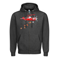 Charcoal Heather christmas santa claus pilot flying airplane gift tee Zipper Hoodie - linhVisuals