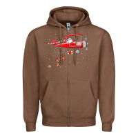 Chestnut christmas santa claus pilot flying airplane gift tee Zipper Hoodie - linhVisuals