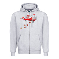 Heather Grey christmas santa claus pilot flying airplane gift tee Zipper Hoodie - linhVisuals
