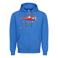 True Royal christmas santa claus pilot flying airplane gift tee Zipper Hoodie - linhVisuals