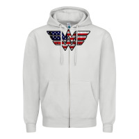 Dove Grey Wonder woman american flag Zipper Hoodie - linhVisuals