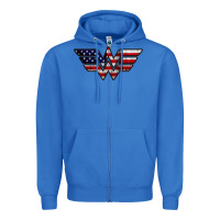 True Royal Wonder woman american flag Zipper Hoodie - linhVisuals