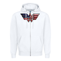 White Wonder woman american flag Zipper Hoodie - linhVisuals