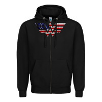 Black Wonder woman american flag Zipper Hoodie - linhVisuals