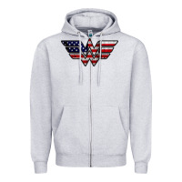 Heather Grey Wonder woman american flag Zipper Hoodie - linhVisuals