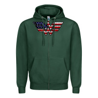 Sports Green Wonder woman american flag Zipper Hoodie - linhVisuals