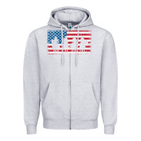 Heather Grey cowboy patriotic american flag 4th of july gift tee Zipper Hoodie - linhVisuals