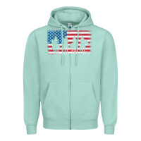 Seafoam cowboy patriotic american flag 4th of july gift tee Zipper Hoodie - linhVisuals