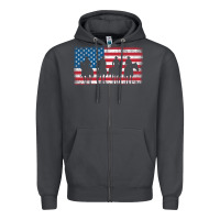 Smoke cowboy patriotic american flag 4th of july gift tee Zipper Hoodie - linhVisuals
