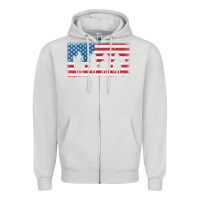 Dove Grey cowboy patriotic american flag 4th of july gift tee Zipper Hoodie - linhVisuals