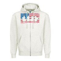 Oatmeal Heather cowboy patriotic american flag 4th of july gift tee Zipper Hoodie - linhVisuals