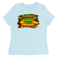 Baby Blue black and proud Ladies Tee - FaDigitalArtStudio