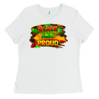 White black and proud Ladies Tee - FaDigitalArtStudio