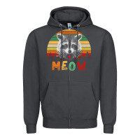 Smoke funny vintage raccoon meow raccoon lovers Zipper Hoodie - linhVisuals
