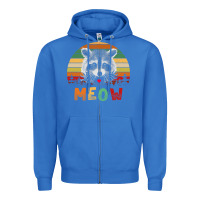 True Royal funny vintage raccoon meow raccoon lovers Zipper Hoodie - linhVisuals