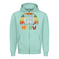 Seafoam funny vintage raccoon meow raccoon lovers Zipper Hoodie - linhVisuals
