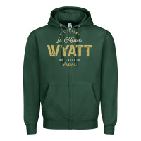 Sports Green The Legend Wyatt Funny Personalized Name Zipper Hoodie - linhVisuals