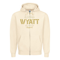 Sandshell The Legend Wyatt Funny Personalized Name Zipper Hoodie - linhVisuals