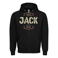 Black Genuine Jack Funny Personalized Name Zipper Hoodie - linhVisuals