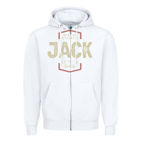 White Genuine Jack Funny Personalized Name Zipper Hoodie - linhVisuals