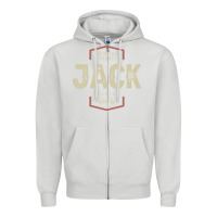 Dove Grey Genuine Jack Funny Personalized Name Zipper Hoodie - linhVisuals