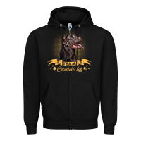 Black labrador retriever team chocolate lab funny Zipper Hoodie - linhVisuals