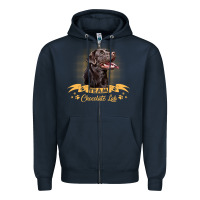 Navy labrador retriever team chocolate lab funny Zipper Hoodie - linhVisuals