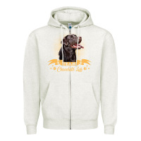 Oatmeal Heather labrador retriever team chocolate lab funny Zipper Hoodie - linhVisuals