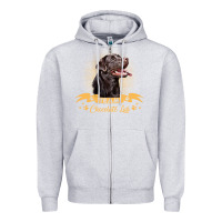 Heather Grey labrador retriever team chocolate lab funny Zipper Hoodie - linhVisuals