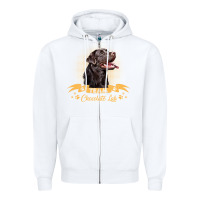 White labrador retriever team chocolate lab funny Zipper Hoodie - linhVisuals