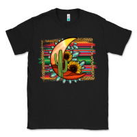 Black turquoise desert moon serape background Classic Tee - Jasminsmagicworld