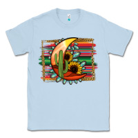 Dusty Blue turquoise desert moon serape background Classic Tee - Jasminsmagicworld