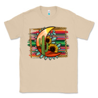 Mushroom turquoise desert moon serape background Classic Tee - Jasminsmagicworld