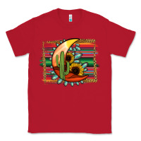 Red turquoise desert moon serape background Classic Tee - Jasminsmagicworld