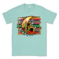 Seafoam turquoise desert moon serape background Classic Tee - Jasminsmagicworld