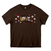 Chocolate Brown for the love of the game baseball Heavy Core Tee - Jasminsmagicworld