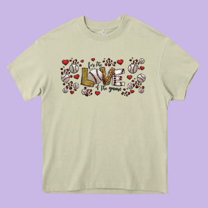 For The Love Of The Game Baseball Heavy Core Tee Designed By Jasminsmagicworld