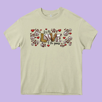 For The Love Of The Game Baseball Heavy Core Tee Designed By Jasminsmagicworld
