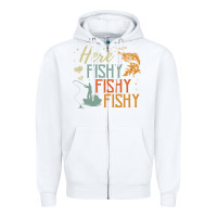 White here fishy fishy fishy fishing lovers gifts Zipper Hoodie - linhVisuals