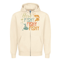Sandshell here fishy fishy fishy fishing lovers gifts Zipper Hoodie - linhVisuals