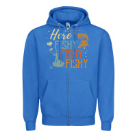 True Royal here fishy fishy fishy fishing lovers gifts Zipper Hoodie - linhVisuals