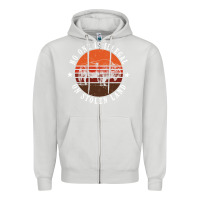Dove Grey no one is illegal on stolen land 4th of july bison Zipper Hoodie - linhVisuals
